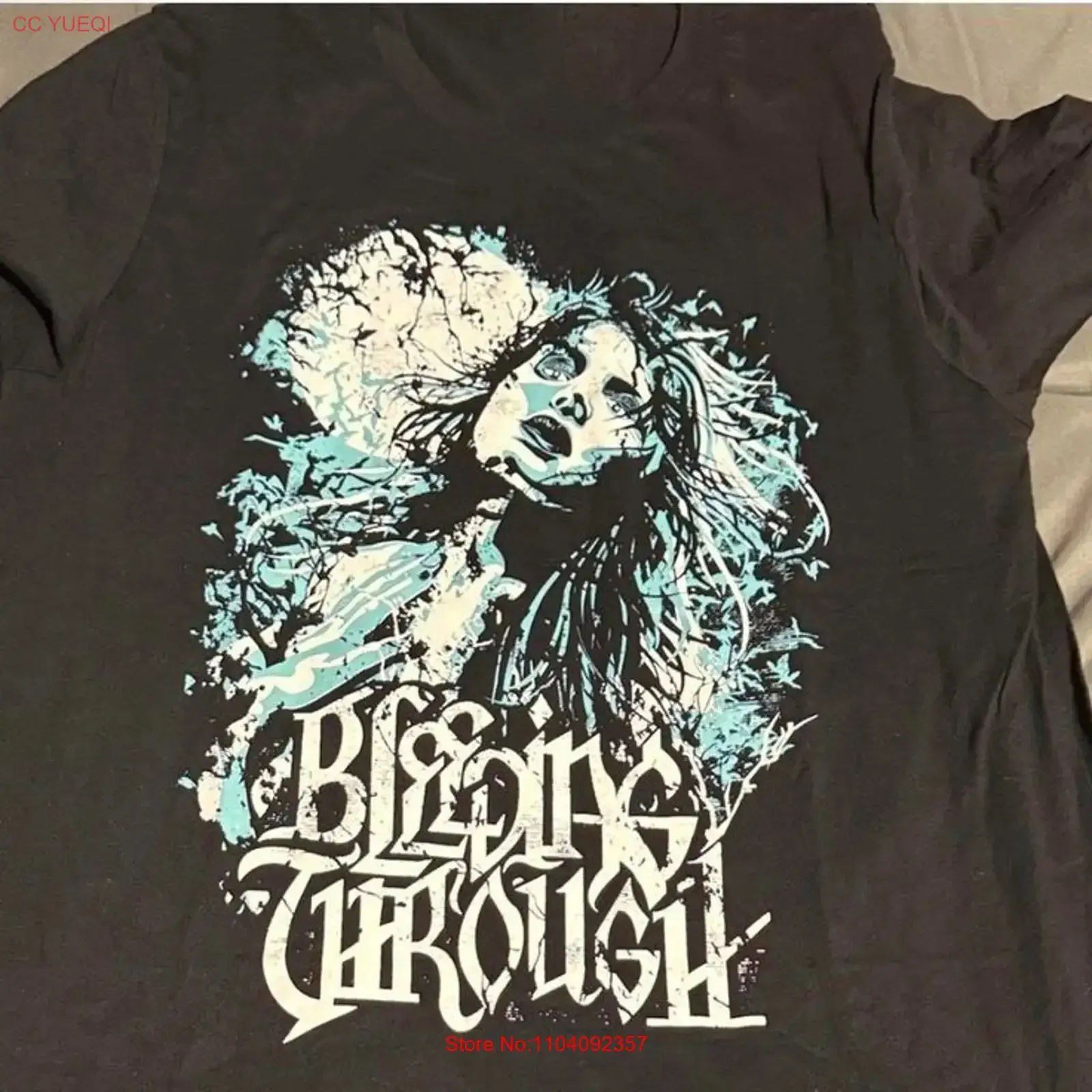 Vintage Bleeding Through T Shirt Concert S to 5XL PA405 vintage Washed Stylish Casual fashion Top For Everyday Wear Unisex
