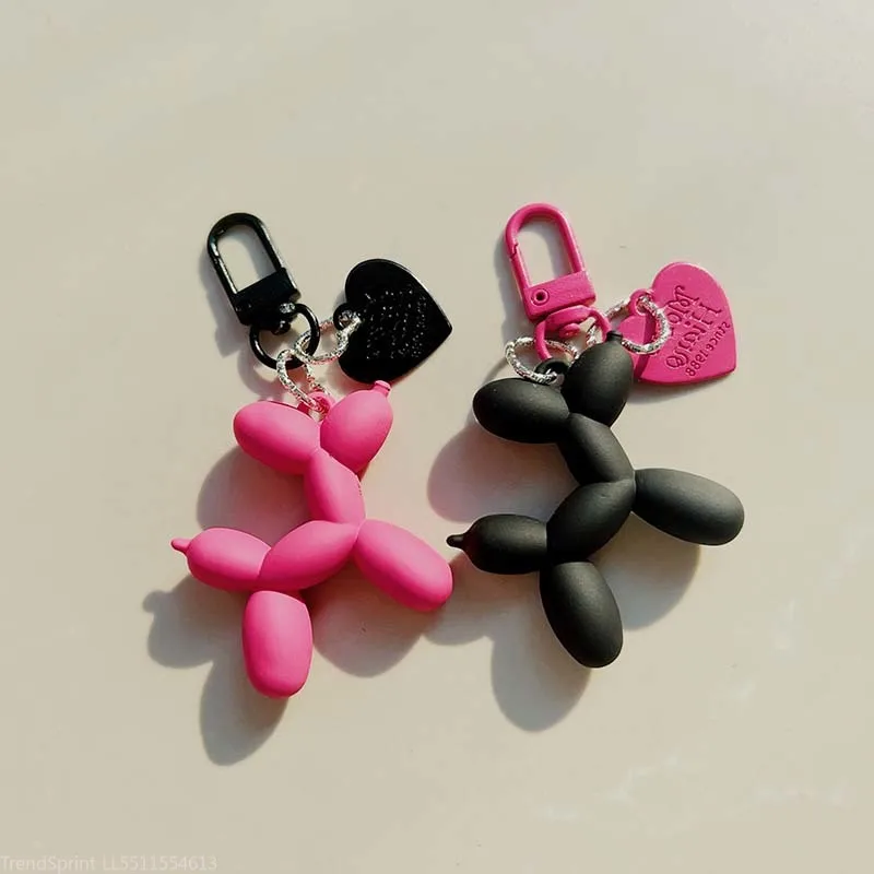 Cute Jelly Balloon Dog Keychain Pendant Cartoon Dog Charm Unisex Lovely Key Ring Fashion Accessory Jewelry Birthday Gift