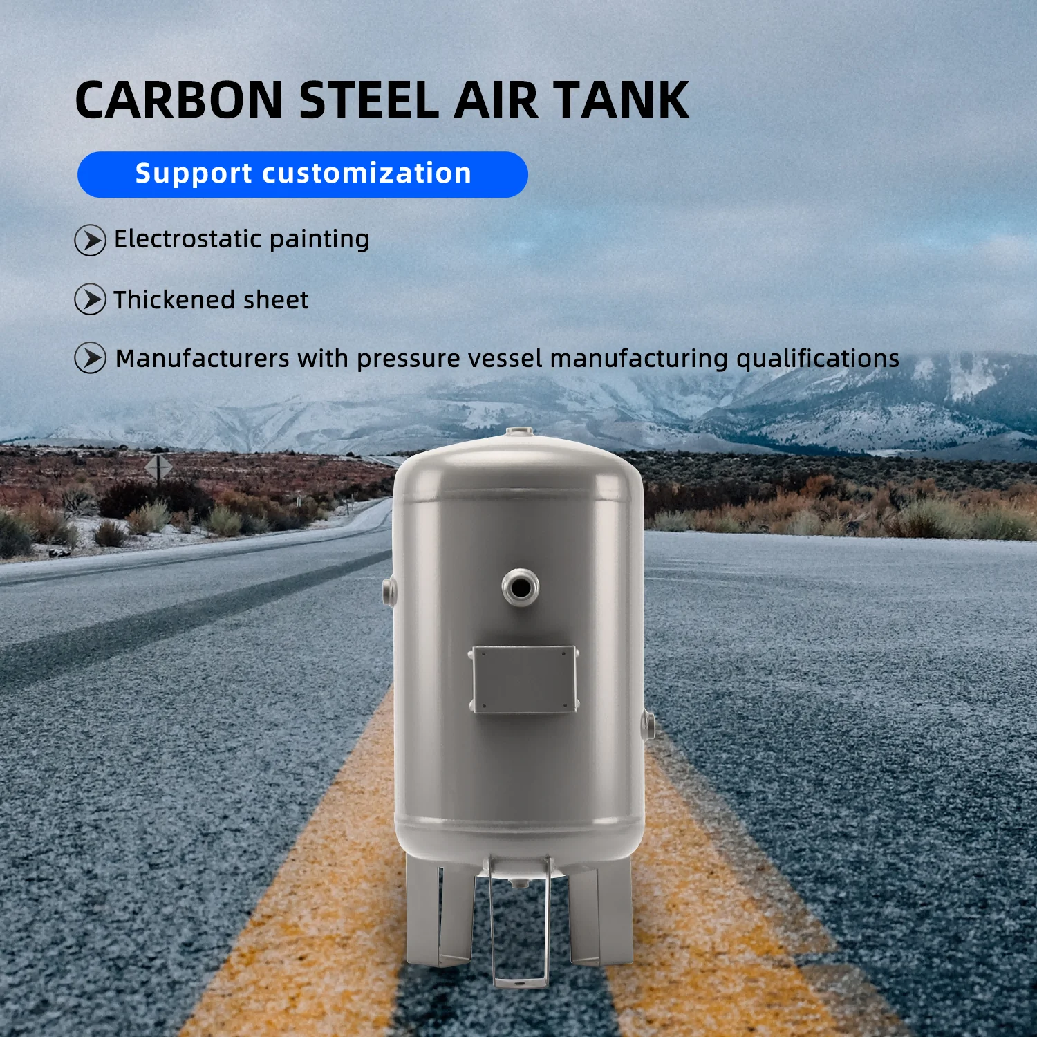 30L Carbon Steel Air Tank Mini Compressed Air Reservoir For Air Compressor Pneumatic Equipment Pressure Stabilization