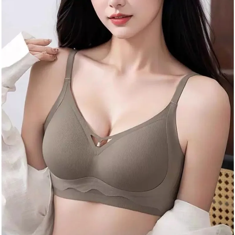 

Hot Anti-Gravity Wireless Bra Seamless Thin Cup Push Up Lingerie Support Non-Slip Breast Lift Underwear with Side Fat Collection