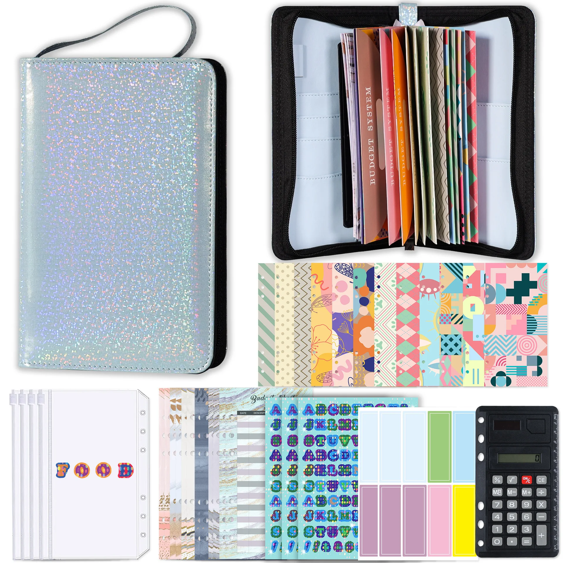 

Budget Binder with Zipper Envelopes, Cash Envelopes for Budgeting, A6 PU Leather Budget Planner with Cash Envelopes Calculator