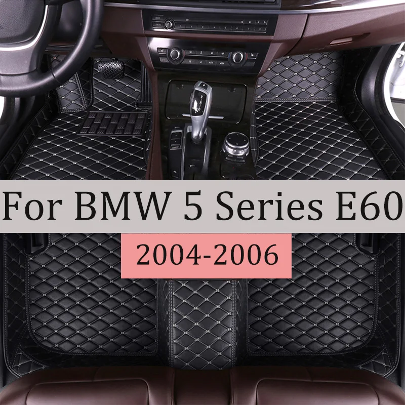 

Custom Made Leather Car Floor Mats For BMW 5 Series E60 2004 2005 2006 Auto Foot Pads Automobile Carpet Cover Interior