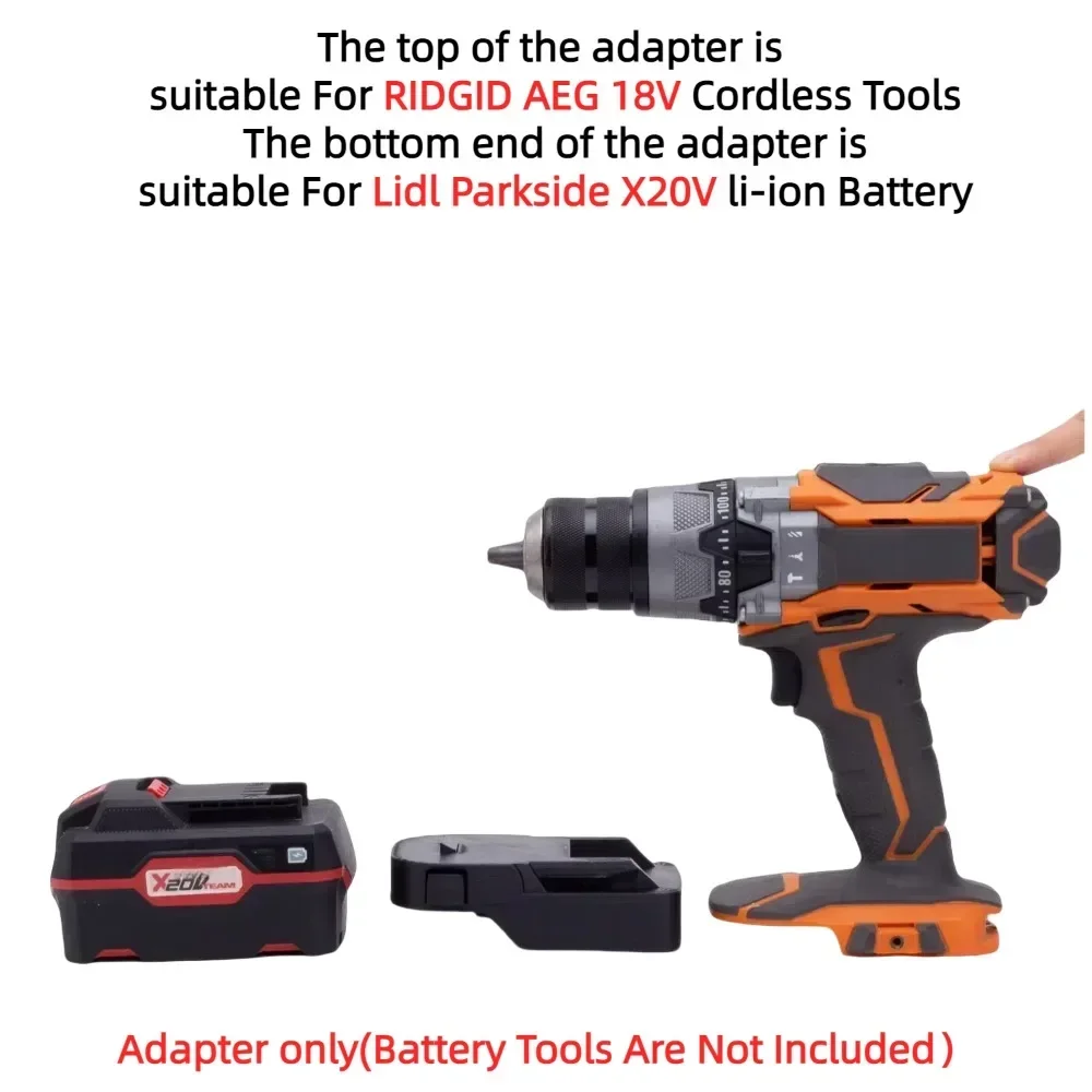 Für Lidl Parkside X20V Lithium-Ionen für RIDGID AEG 18V Akku-Bohrschrauber Werkzeuge Zubehör Batterie Adapter/Konverter (nur Adapter)