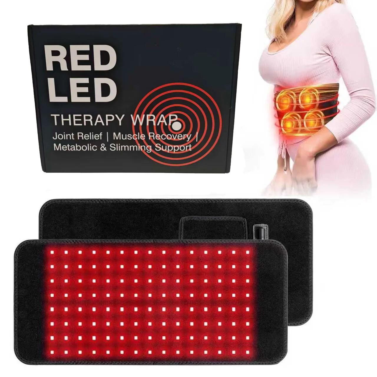 

LED Red Belt Four-gear Adjustable Infrared Belt for Back and Shoulder Beauty Care