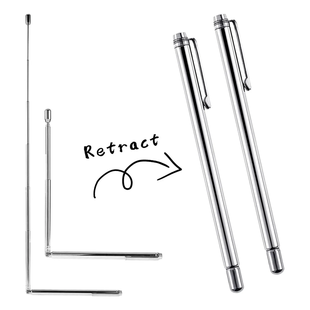 3 Pcs Divining Rods Copper and Dowsing Pendulum, 2 Retractable Paranormal Divining Rods and 1 Pendulum Pendant Silver