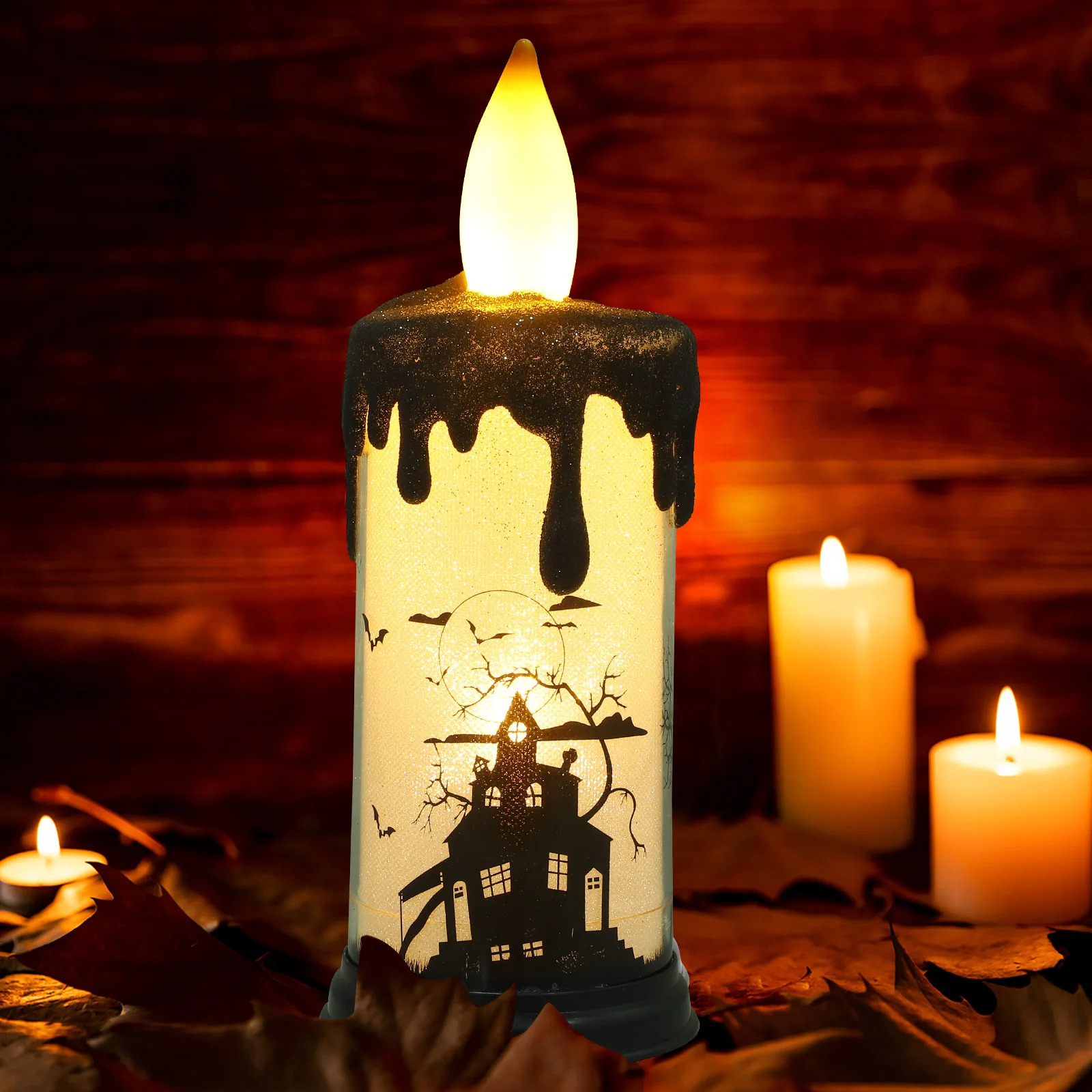 LED Electronic Led C Light les Flickering Flameless Powered Halloween Decor Lights Glow Wax Party Atmosphere
