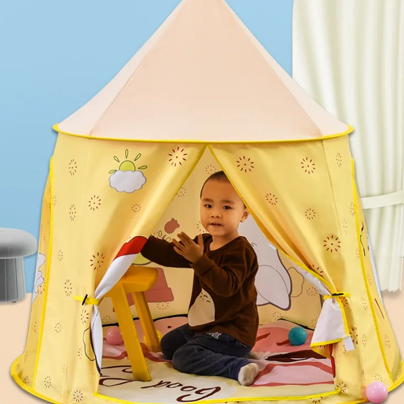 Kinderen Draagbare Speelgoed Tent Opvouwbare Precase Speelhuis Indoor Spelen Huis Spelletjes Geschenken Voor Jongens En Meisjes Yurt Kasteel Speelgoedtent