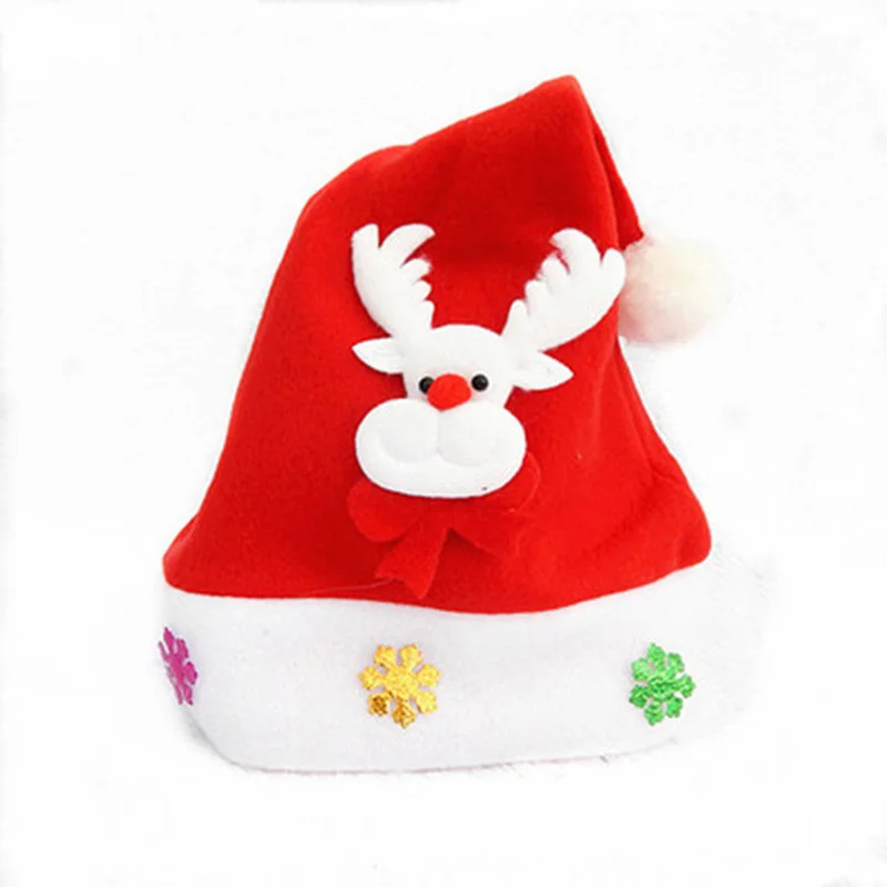 Christmas Cap Adult Kids Hat Christmas Decorations Snowman ElK Santa Claus For Children Xmas New Year Gift Decor