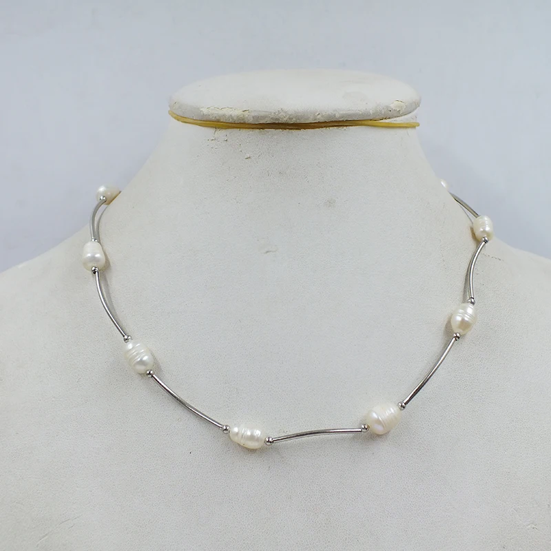 10 shares  Charm, cute  Natural freshwater  pearl necklace, very beautiful. The best gift for women 40CM