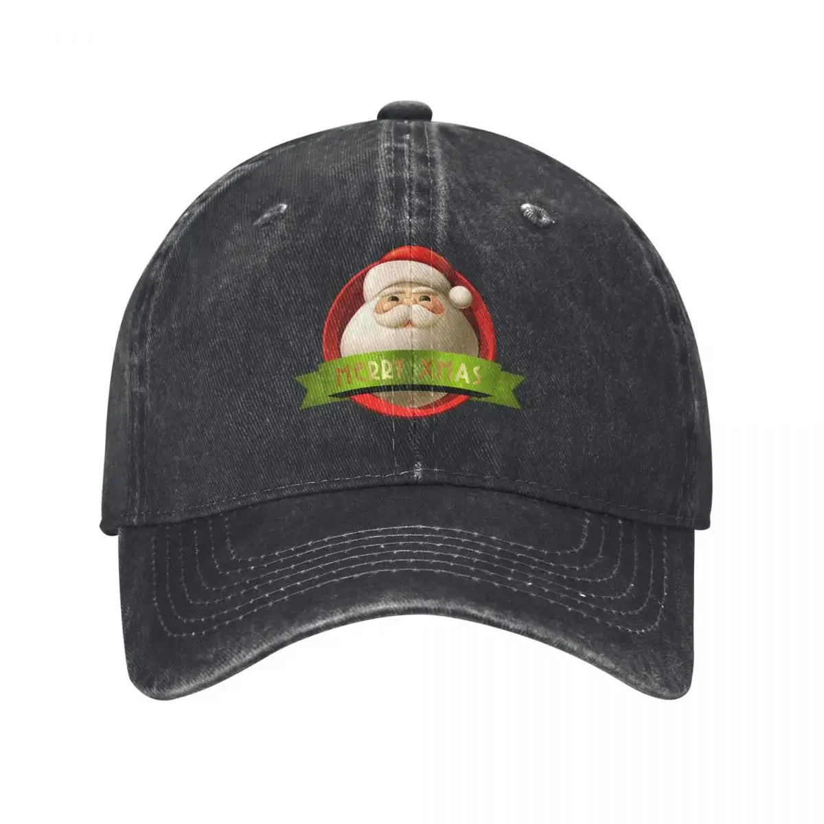 Topi bisbol lucu Selamat Natal, topi katun dapat disesuaikan dengan mode kasual