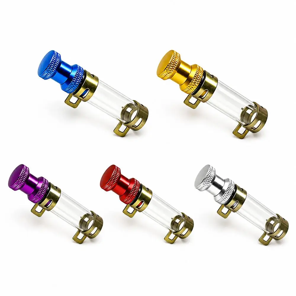 CNC Aluminum Alloy Motorcycle Air Filter Drain Tube Knurled Stopper Spring Clamps Airbox Drain Plug Removable Plug Clear Tube