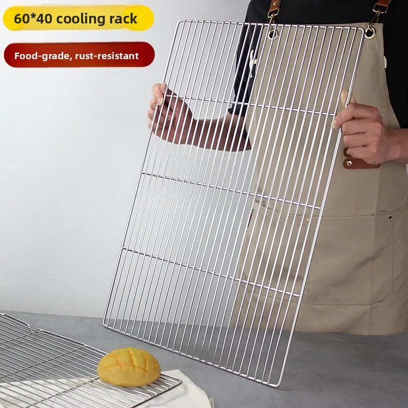 

304 Stainl Steel Baking Cooling Ra 60*40 Cake Cooling Stand Bread Drng Net Sted Rice Filter Oil BBQ ill Mat