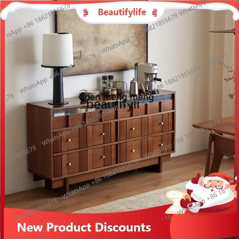 zq1Solid wood chest, bedroom wall storage, drawer cabinet, bedside locker, multi-layer storageK182