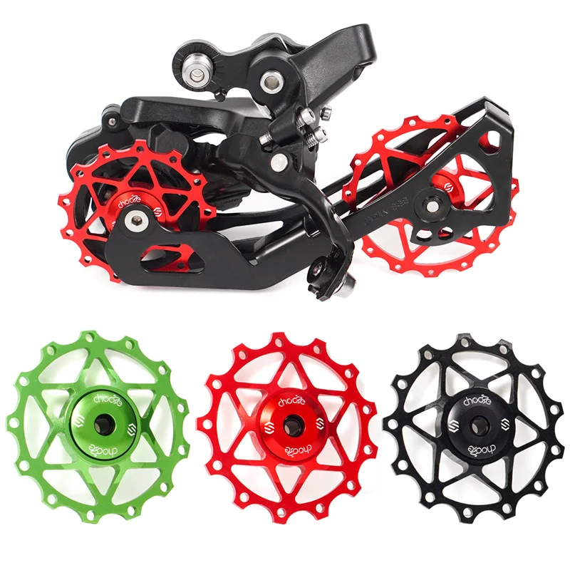 

Chooee Ceramic Bearing Rear Derailleur Pulley Wheel - 13T/15T CNC Alloy Jockey Wheel for Shimano SRAM MTB Road Bike Parts​​