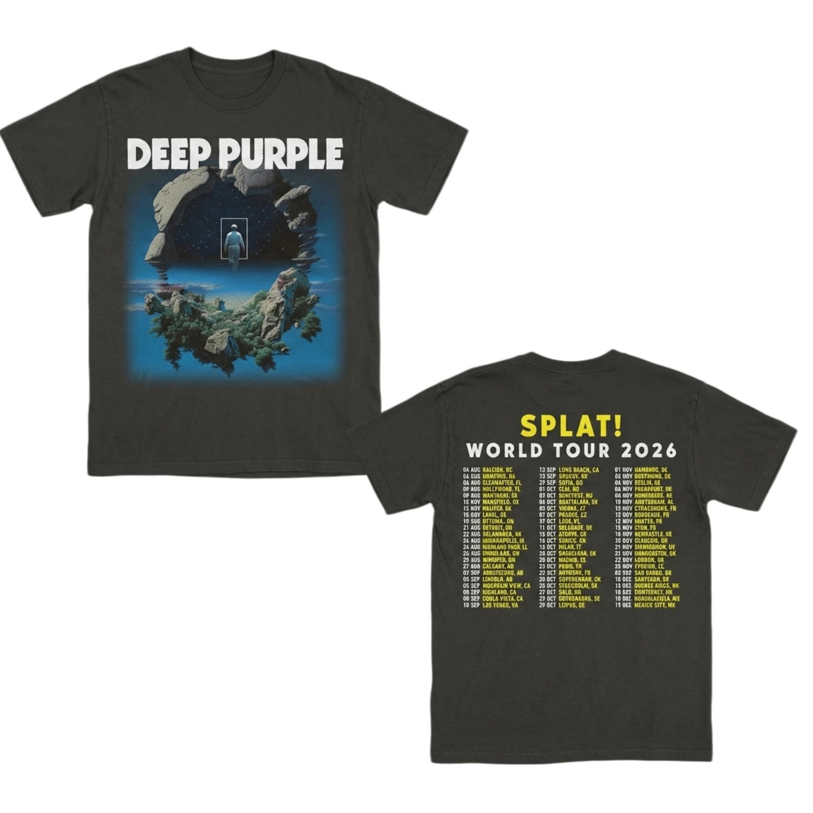 Deep Purple Band SPLAT! WORLD TOUR 2026 Bedrucktes T-Shirt aus Baumwolle, Unisex, Herren- und Damen-T-Shirt, Y2k, beliebtes, lässiges, exklusives Fan-T-Shirt – Detail 6