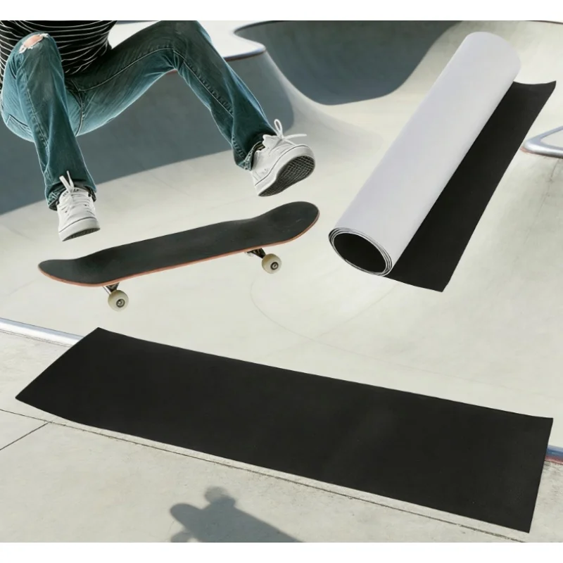 1PC 80x20cm Self-Adhesive Skateboard Grip Tape Non-Slip Sandpaper Pedal Sticker for Skateboard Longboard Anti-Skid Outdoor Sport