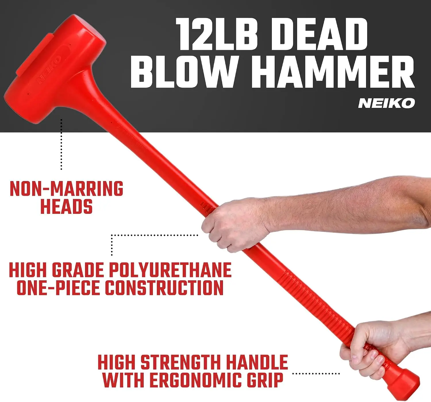 12lb Dead Blow Hammer, 36.5