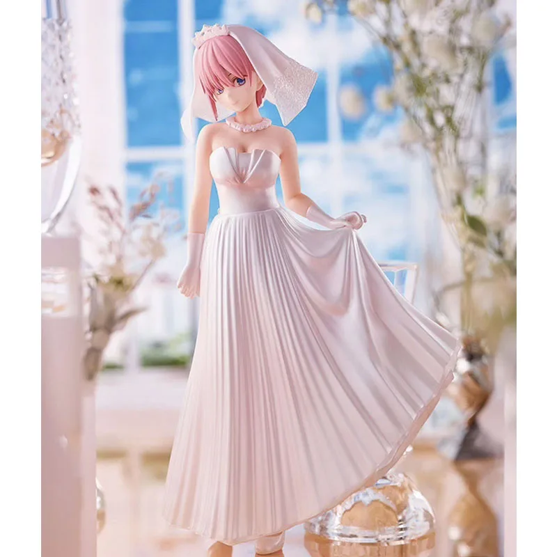 BANDAI Genuine The Quintessential Quintuplets Anime Figure Nakano Ichika Yotsuba Wedding Dress Action Figure Toys For Kids Gift