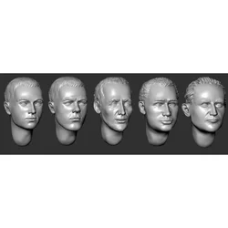 1/35 Scale Die Casting Resin Head Model Kit Hair Heads Miniature Toy Unassembled and Unpainted Package 004x Free Shipping