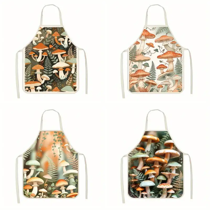 

Фартуки Mushroom Fantasy. Льняной фартук, подходящий для приготовления пищи на кухне, общения родителей и детей, рисования и других мероприятий.