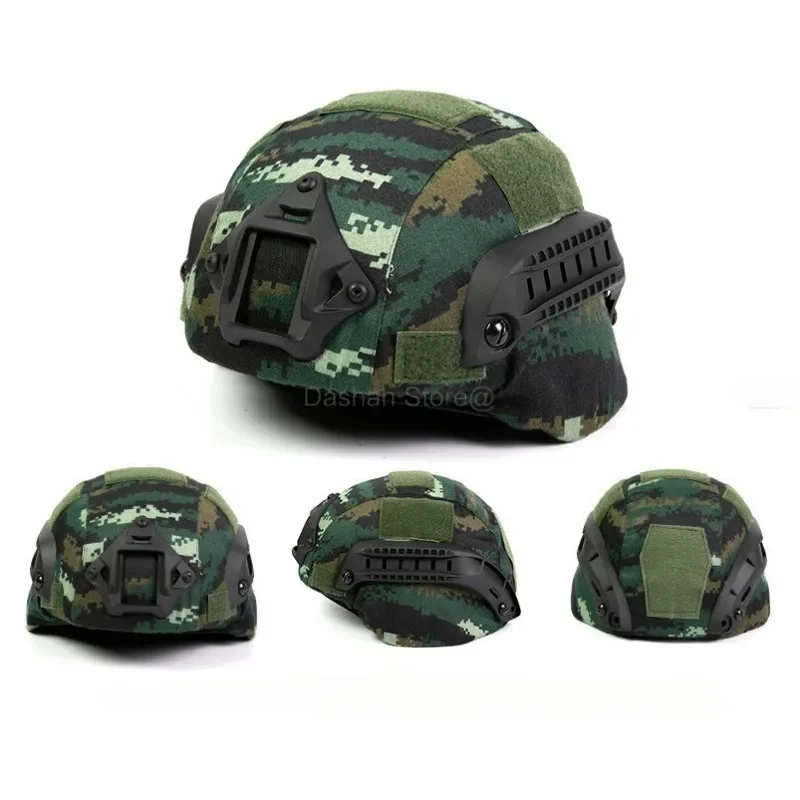 Casco táctico rápido para niños, equipo de campo de las fuerzas especiales, fanáticos del ejército CS, Riel de equitación ligero al aire libre,