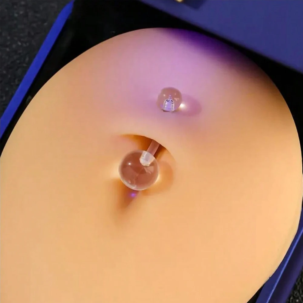 Clear Piercing Retainer, Hypoallergenic Bioflex Plastic