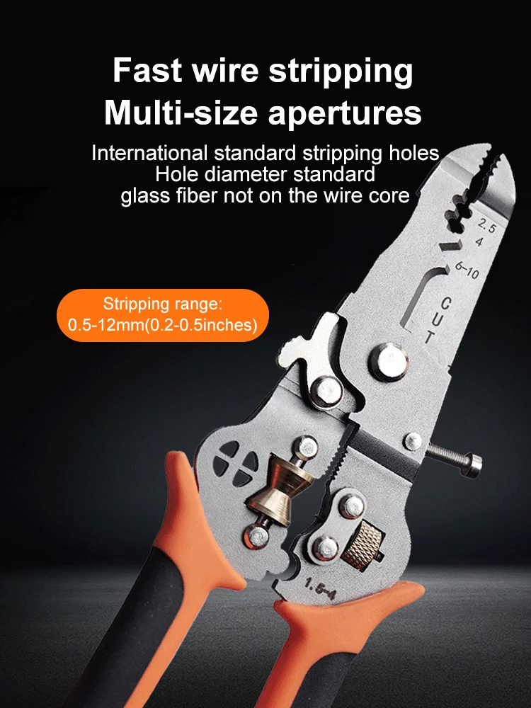 Multifunctional Wire Stripper and Cutter Time-Saving Labor-Saving Repair Scissors Wire Stripping Crimping Pliers Hand Tool