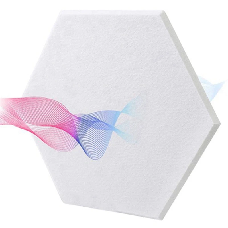 A69P-12 قطعة ألواح صوتية سداسية ذات حافة مشطوفة ألواح إسفنجية مقاومة للصوت، بطانة عازلة للصوت، معالجة صوتية للاستوديو #4