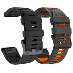 Correa de silicona QuickFit de 22mm y 26mm para Garmin Fenix 7X 7 Pro Solar/6X 6/Epix/Forerunner 965 955 945 935/Instinct 2X banda oficial