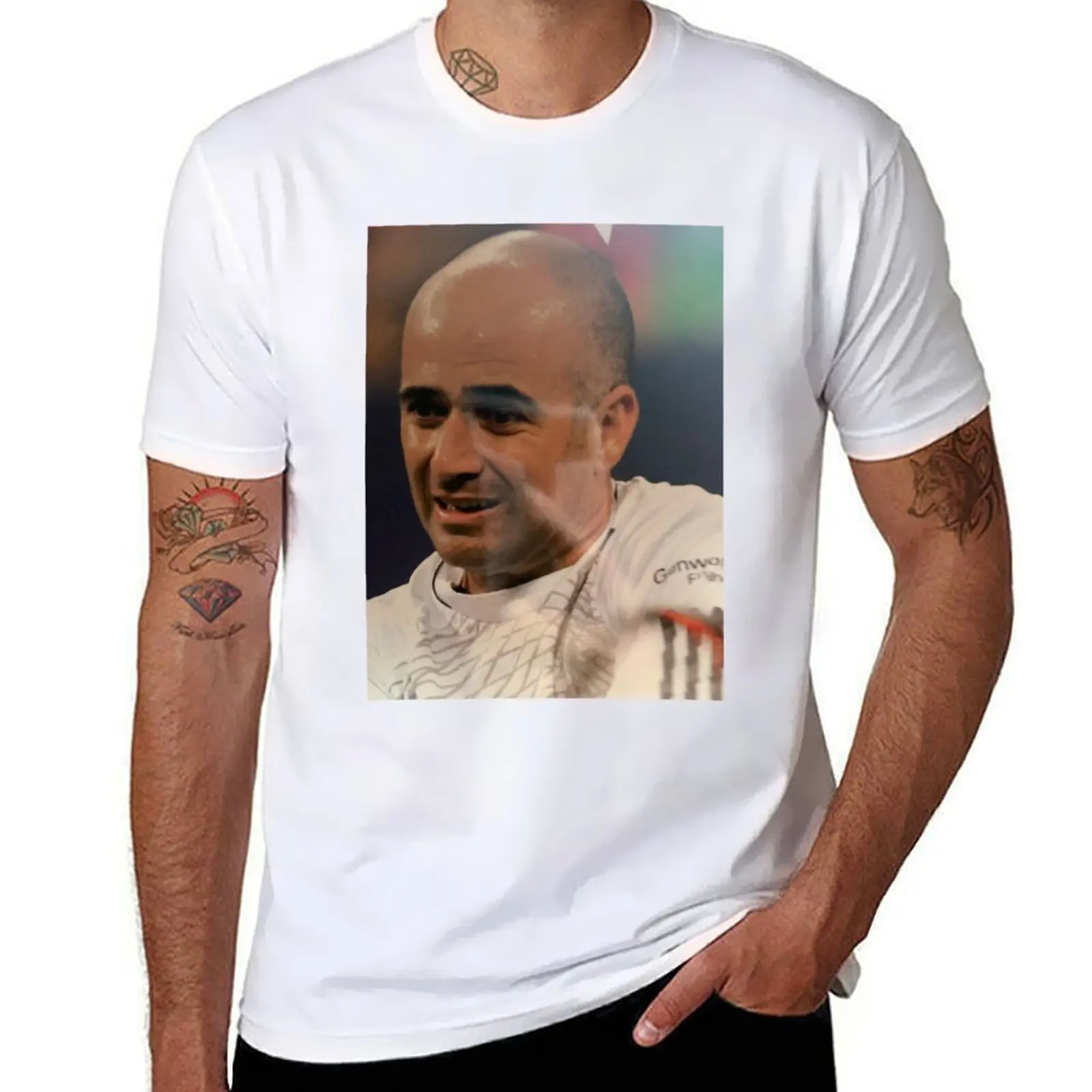 

Agassi. T-Shirt man t shirt luxury funny t shirts cotton T-Shirt