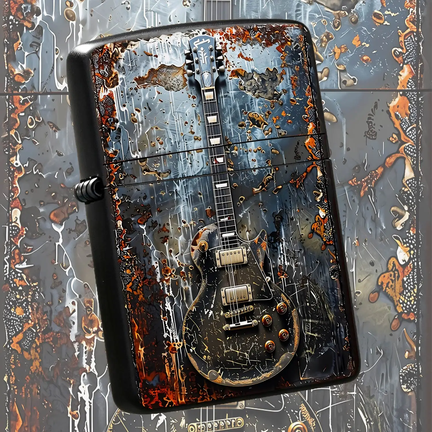 Vintage Distressed Electric Guitar Themed Portable Accessory, Cool Rock Style Creative Practical Item, Ideal forLovers, Perfect for Daily Use, Gifting and, Unique Artistic Decorative Supply for All Occasions A Humorous And Interesting Light