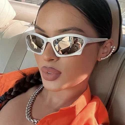 Cycling Fashion Punk Sunglasses Women New 2000'S Y2K Sports Sun Glasses Goggle Men Trends Polygon Eyeglasses Wrap Around Shades