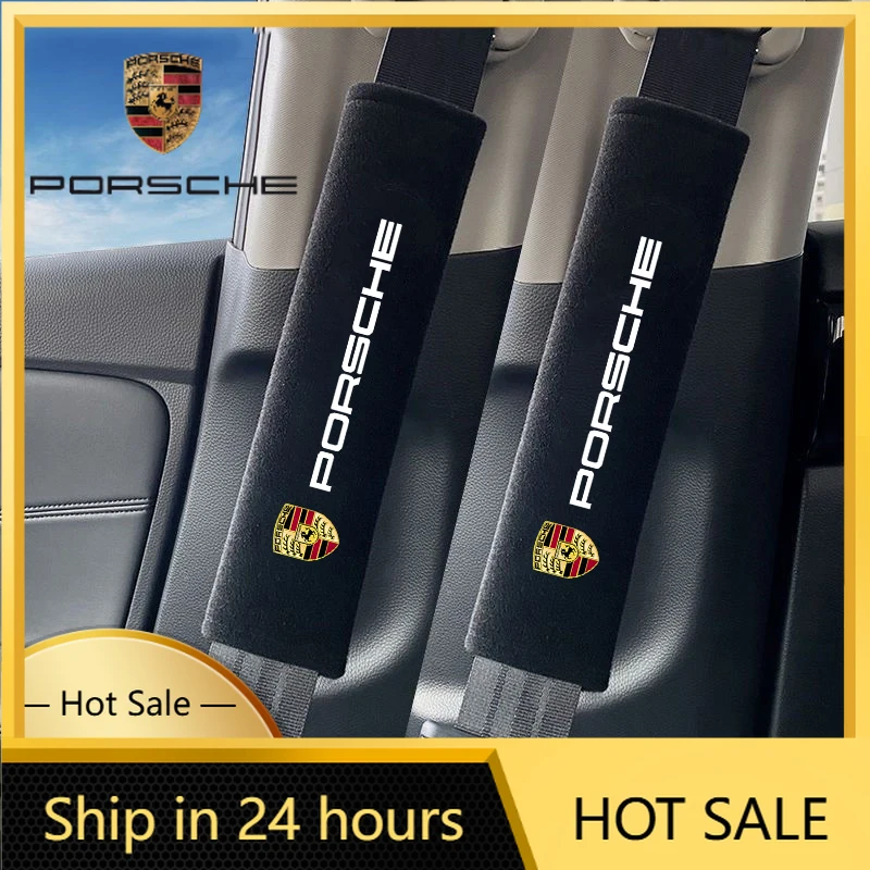 

Наклейка на автомобиль для Porsche, 2 шт., чехлы для ремней безопасности, накладки на ремни для Porsche Cayenne, Panamera, Macan, 911, 718, 918