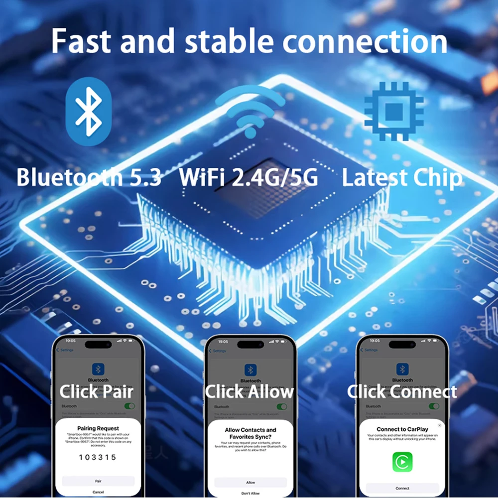 KEBIDUMEI JH2501 سلكي إلى Carplay اللاسلكي 2 في 1 صندوق AI للسيارة الذكية دونغل معطّر الهواء RGB ضوء تنفيس كليب أندرويد محول السيارات