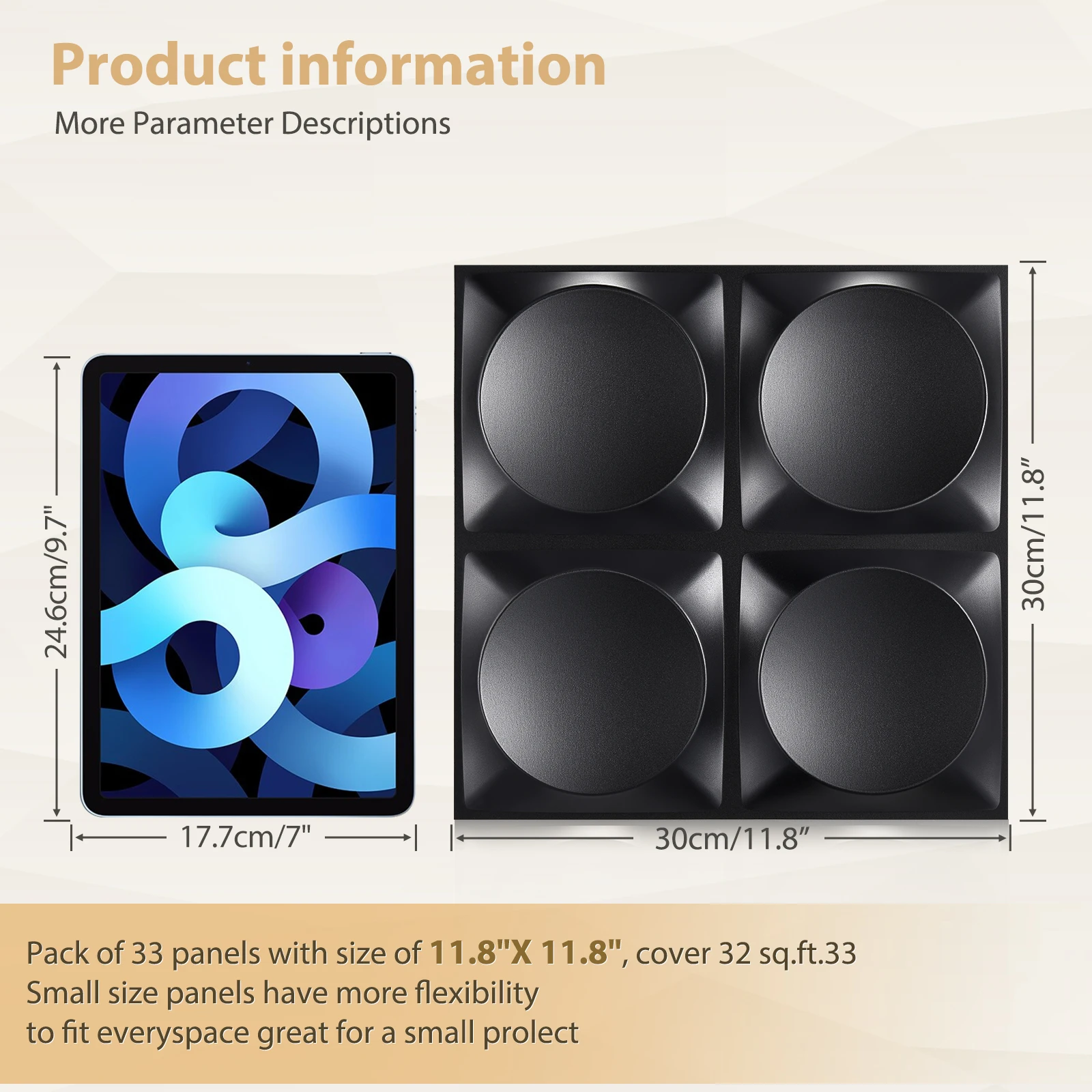 KUUJOJO 3D textured wall panel for indoor wall decoration, suitable for living room, hall, bedroom, hotel, office, send tape