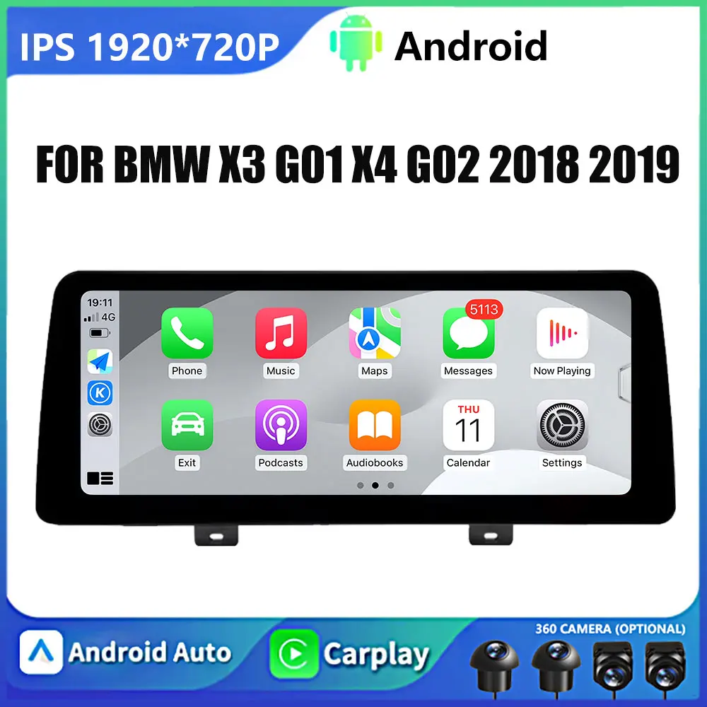 4G Android OS Car Radio Video Multimedia Player 12.3'' For BMW X3 G01 X4 G02 2018 2019EVO System DSP Stereo