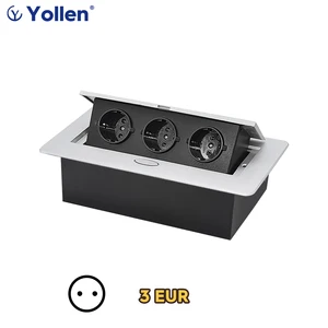 EU Standard versteckter Tabellenbuchse, das gesamte Aluminium -Panel, 3 -Wege -Elektromotion, modulare Kombination, Strom, Haushaltsummacht Hauptverkaufstabelle Hauptverkaufstabelle - №2