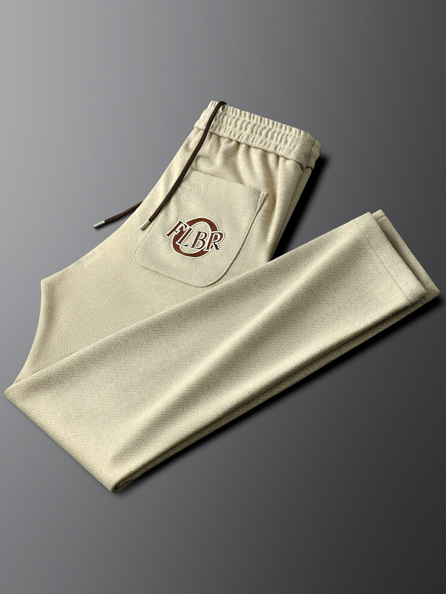 

Бежевые повседневные брюки, мужские узкие прямые брюки, осень-зима, новые шерстяные спортивные брюки с эластичной резинкой на талии, версия Thiened