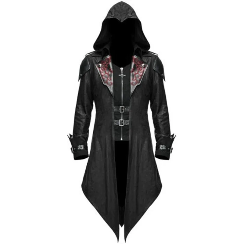 Foreign Trade Boutique European and American Medieval Cosplay Clothing Halloween Vintage Splicing Jacket Gothic Assassin