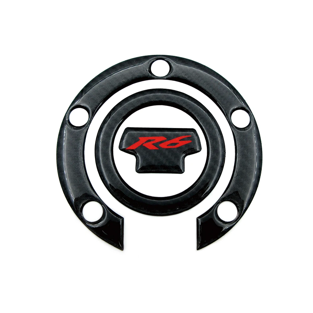 Motorcycle Carbon Fiber Decal For Yamaha YZF R6 YZFR6 YZF600 2003-2005 Sticker Tank Pad Oil Gas Cap Cover Triple Clamp Protector