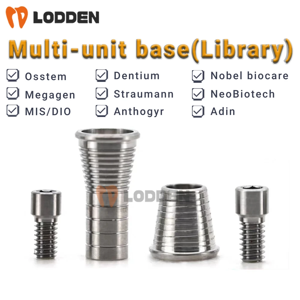 Dental Multi Unit Ti Base gift Bridge Screw for Osstem/Dentium/Dio/Megagen/NeoBiotech/Strauman with Library Dental MU Ti Base