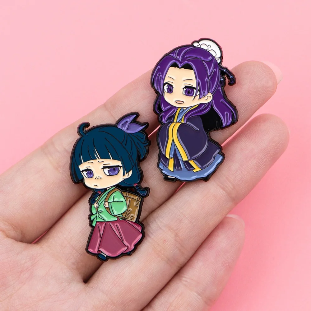 Anime The Apothecary Diaries Jin Shi Mao Mao Cosplay Distintivo Figura in metallo Spilla Decorazione del costume Spille Puntelli per feste unisex