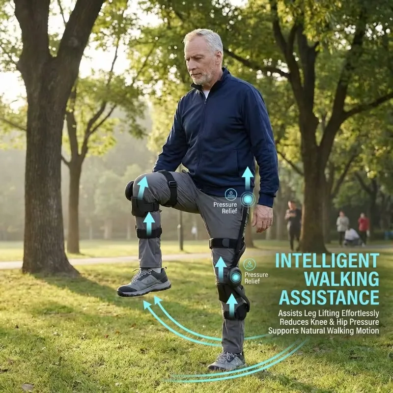 AI Knee Exoskeleton High Torque Gait Assist Wearable Device Suitable for Elderly Walking Support Training