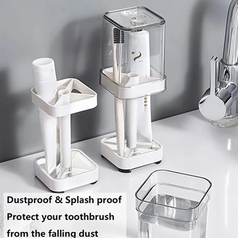 2 in 1 Family Bathroom Toothbrush Holder with Cup