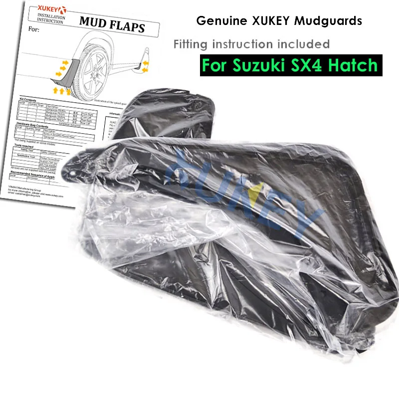 Set Molded Car Mud Flaps For Suzuki SX4 Hatch 2007 - 2013 Mudflaps Splash Guards Mud Flap Mudguards Fender Front Rear Styling