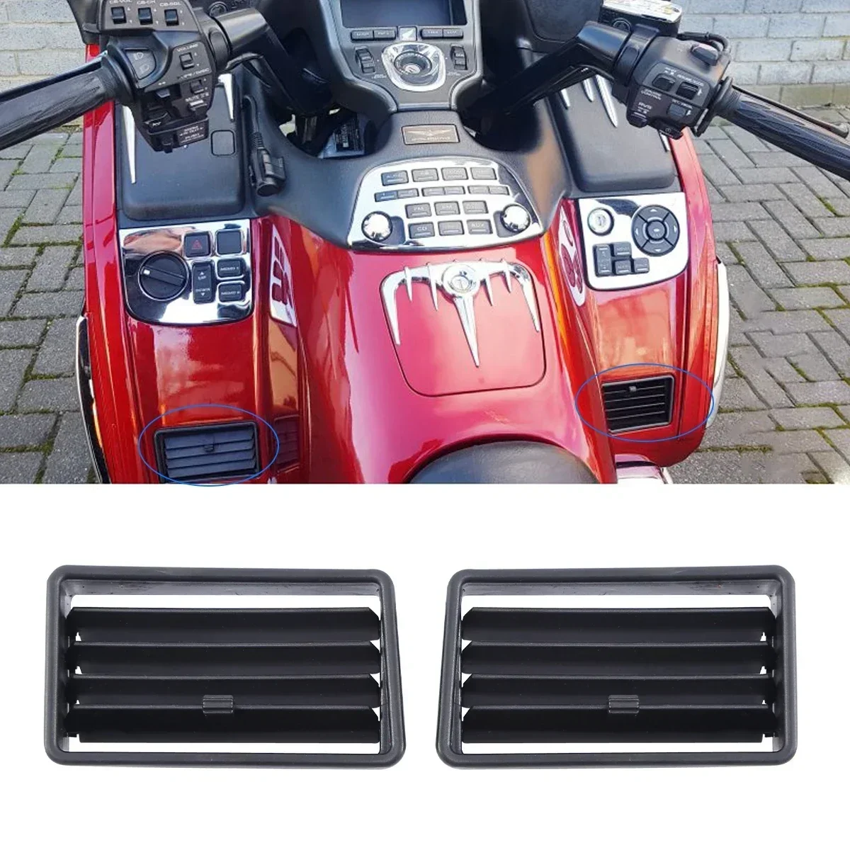 Kit de Ventilation betérieure en ABS pour Moto Honda, Accessoires pour Modèles GoldOO1800, GL1800, 2001-2010