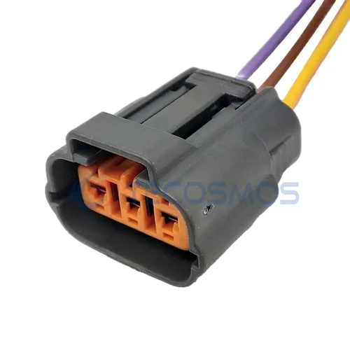 Imagen 2 del producto 1/5/10 Juego de 3 pines hembra Cable impermeable arnés de cableado conector bobina de encendido enchufe 6195-0009 6195-0012