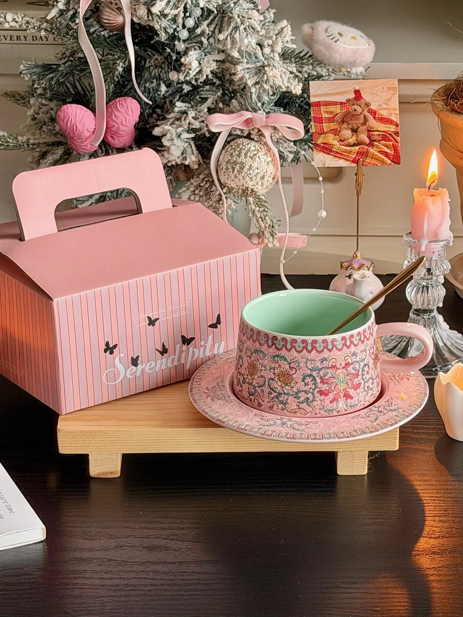 Ele Enamel Coffee Cup Set with Cerc Handle Rabbit Miss Court Sle Geometric Pattern Cerc Cups for Coffee Lovers