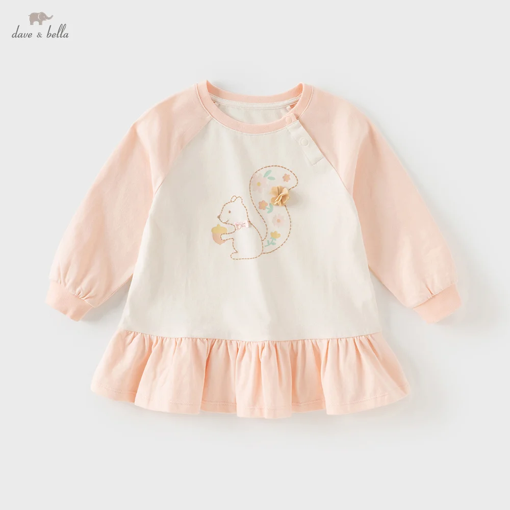 

Dave Bella Autumn Children's Hoodie Girls' Cartoon Print Sweatshit Sweet Cute Kids Long Sleeved Bottom Shirt Clothes DB3252531