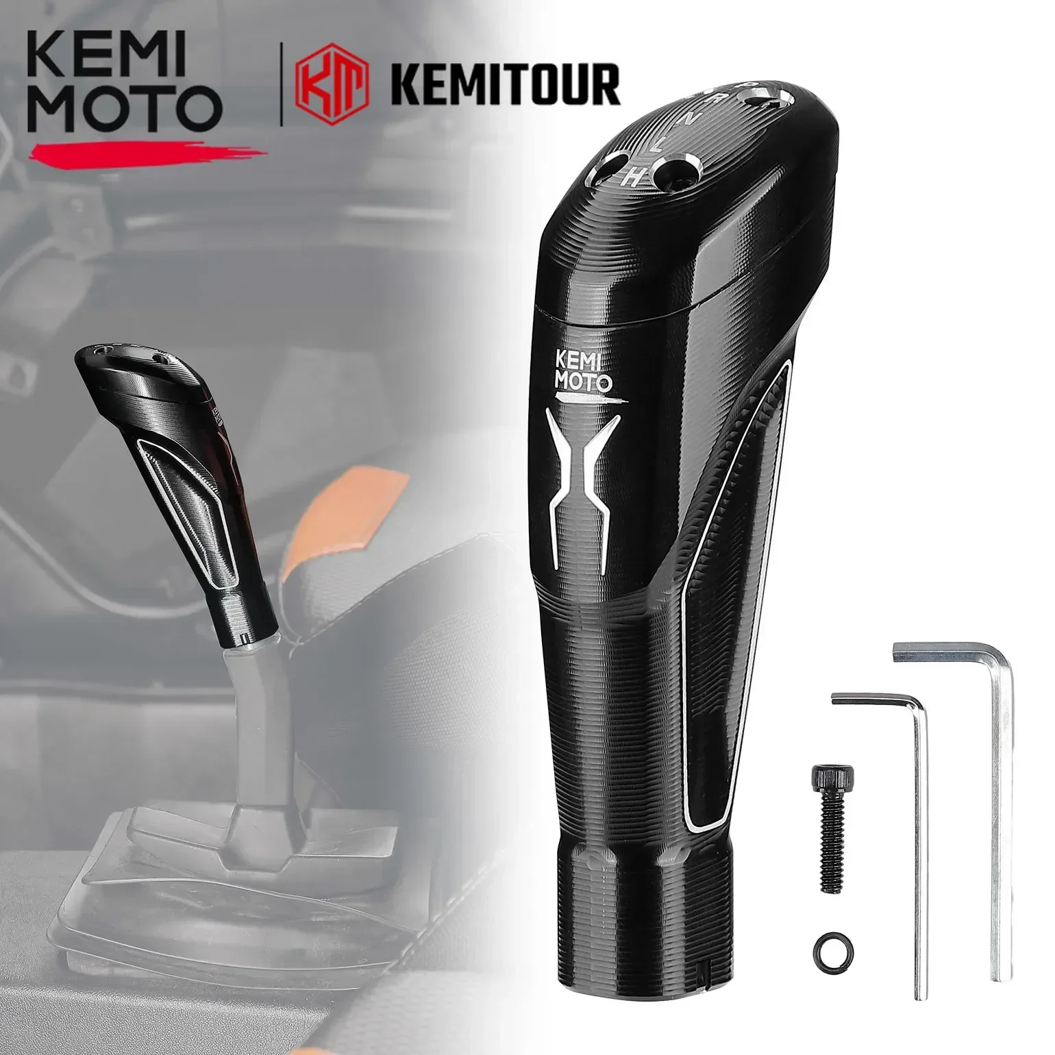 

KEMIMOTO #5414569 Grip Gear Selector Shifter Compatible with Polaris RZR XP 1000/ XP Turbo / 800 900/ RS1 Sportsman XP 2014-2025